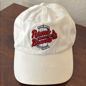 47Brand Rome Braves Adult White Baseball Cap